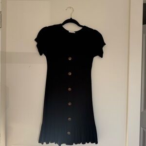 Black Button-Down Dress